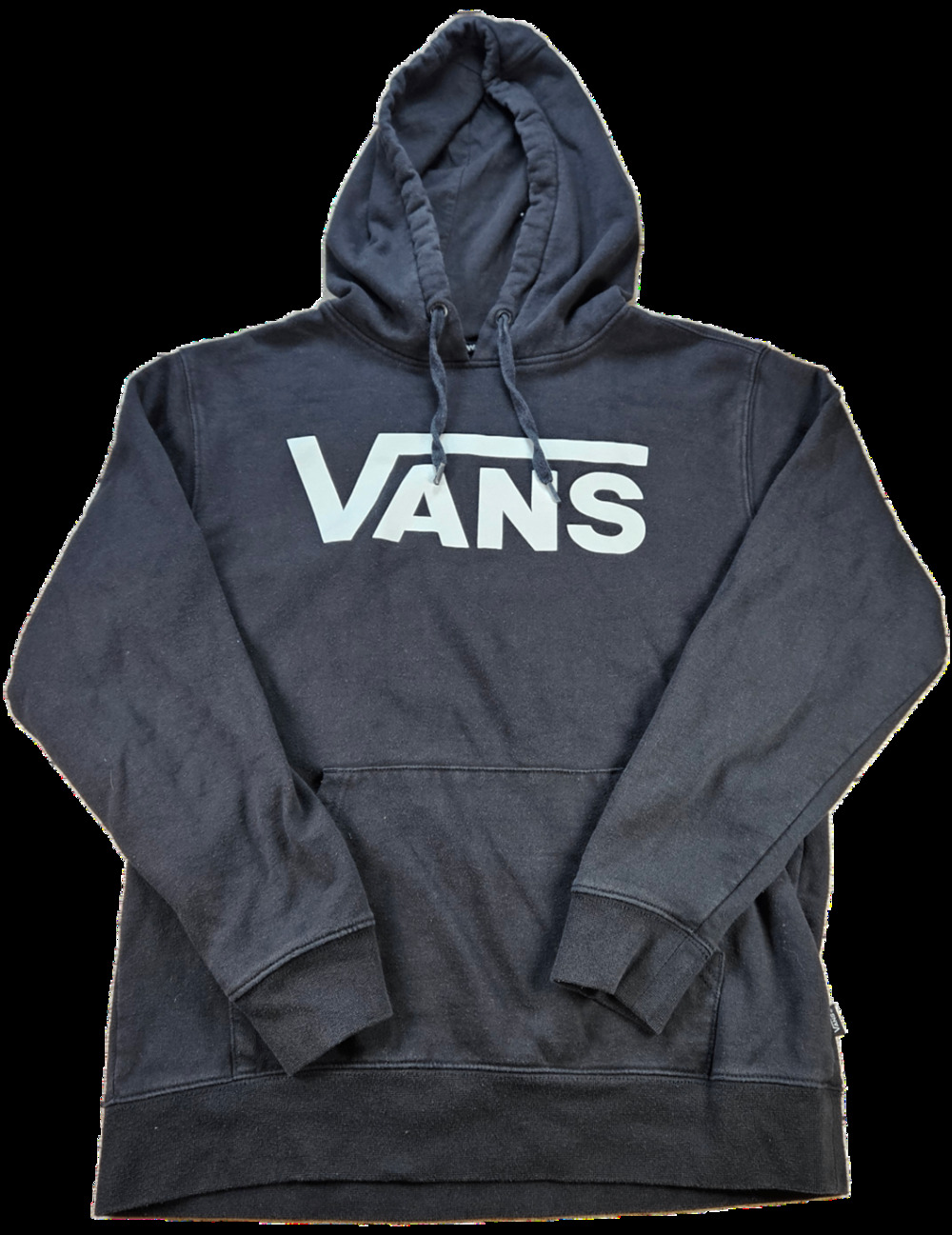 VANS Classic Logo Hoodie Men's Small Faded Black Off The Wall